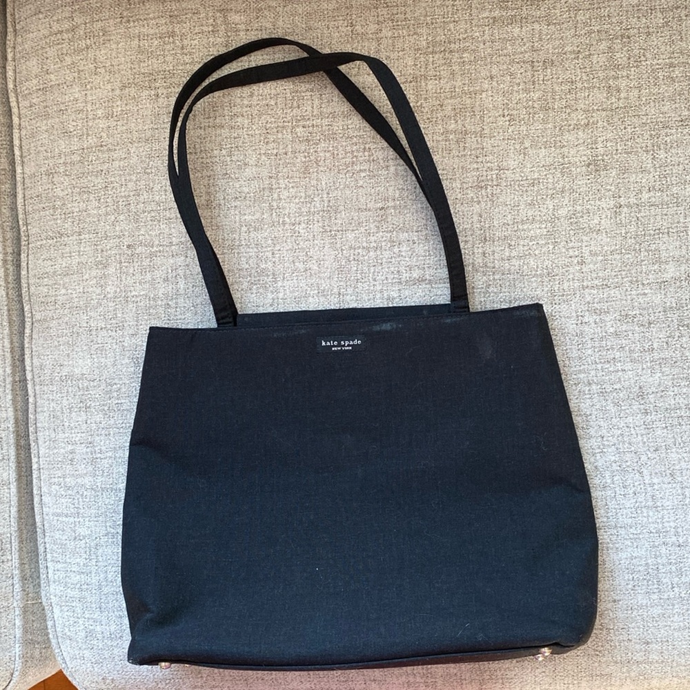 Kate Spade vintage shoulder bag/handbag/purse black animal print interior.